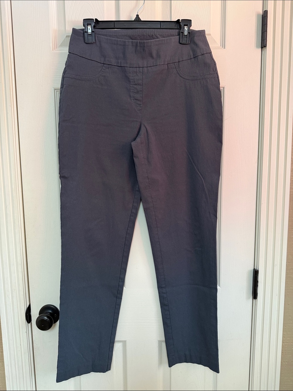 Ruby Rd. Straight Leg Pull-On Pants in Charcoal